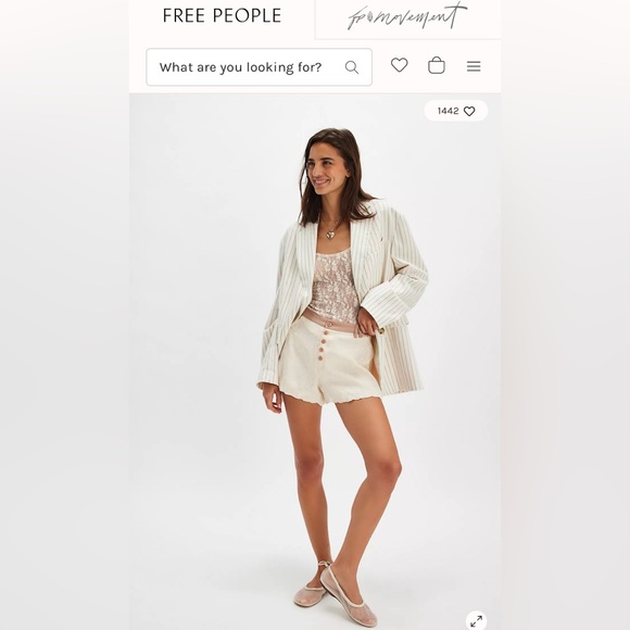 Free People Claudia Tap Shorts Size 6 - Picture 1 of 6